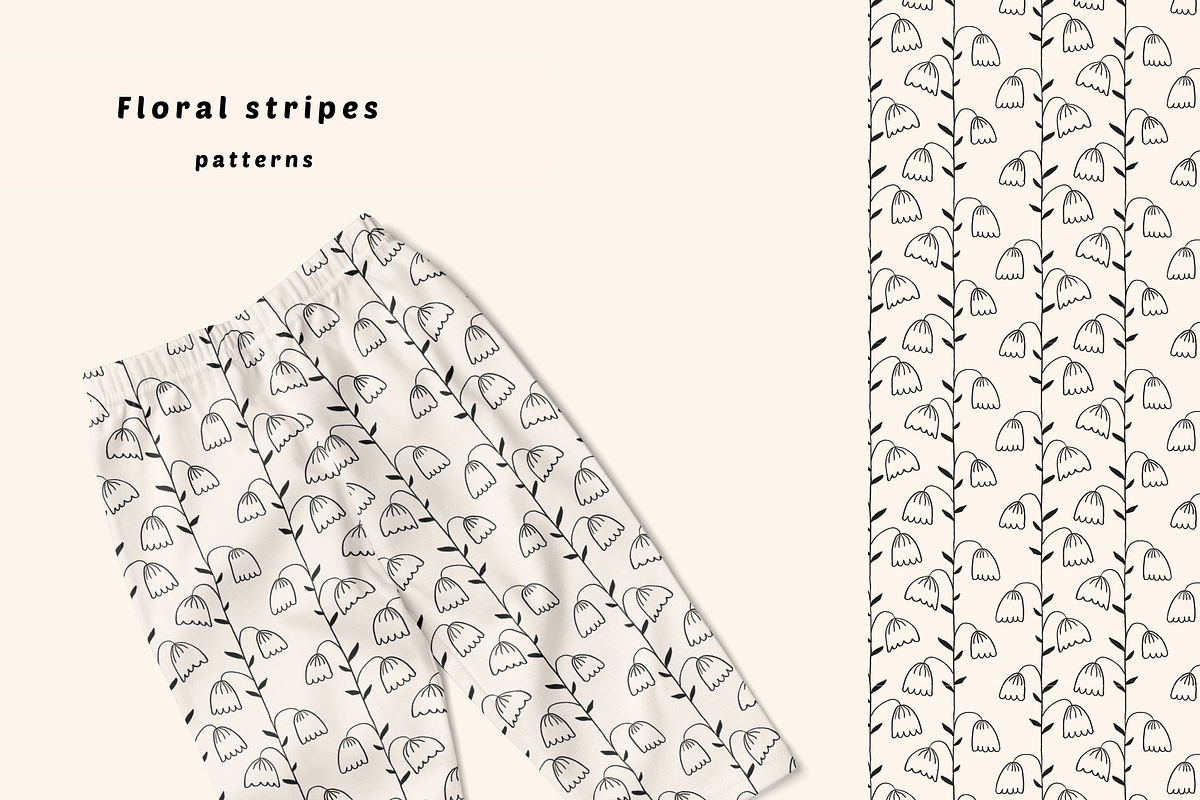 Floral stripes, a Pattern Graphic by AnnaEshka (Photo 1 of 2)