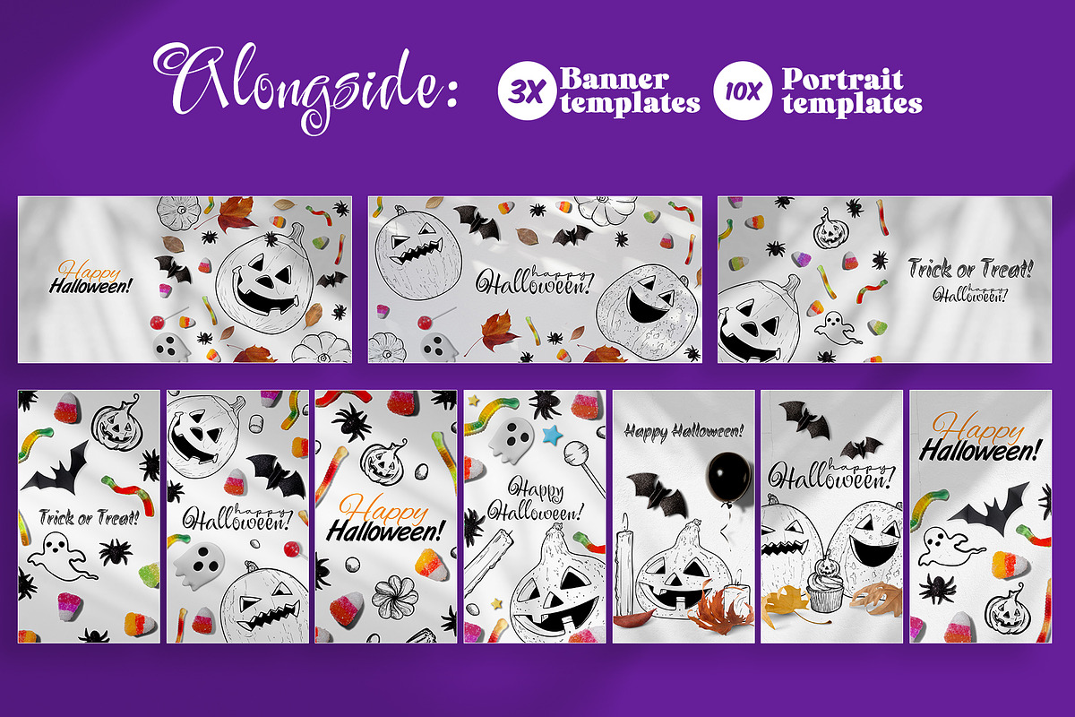 Halloween social media templates, a Social Media Template by MuzaInspires (Photo 3 of 3)