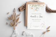 Floral Vintage Wedding Invite Card, an Invitation Template by TheSimplySereneShop (Thumbnail 5 of 7)