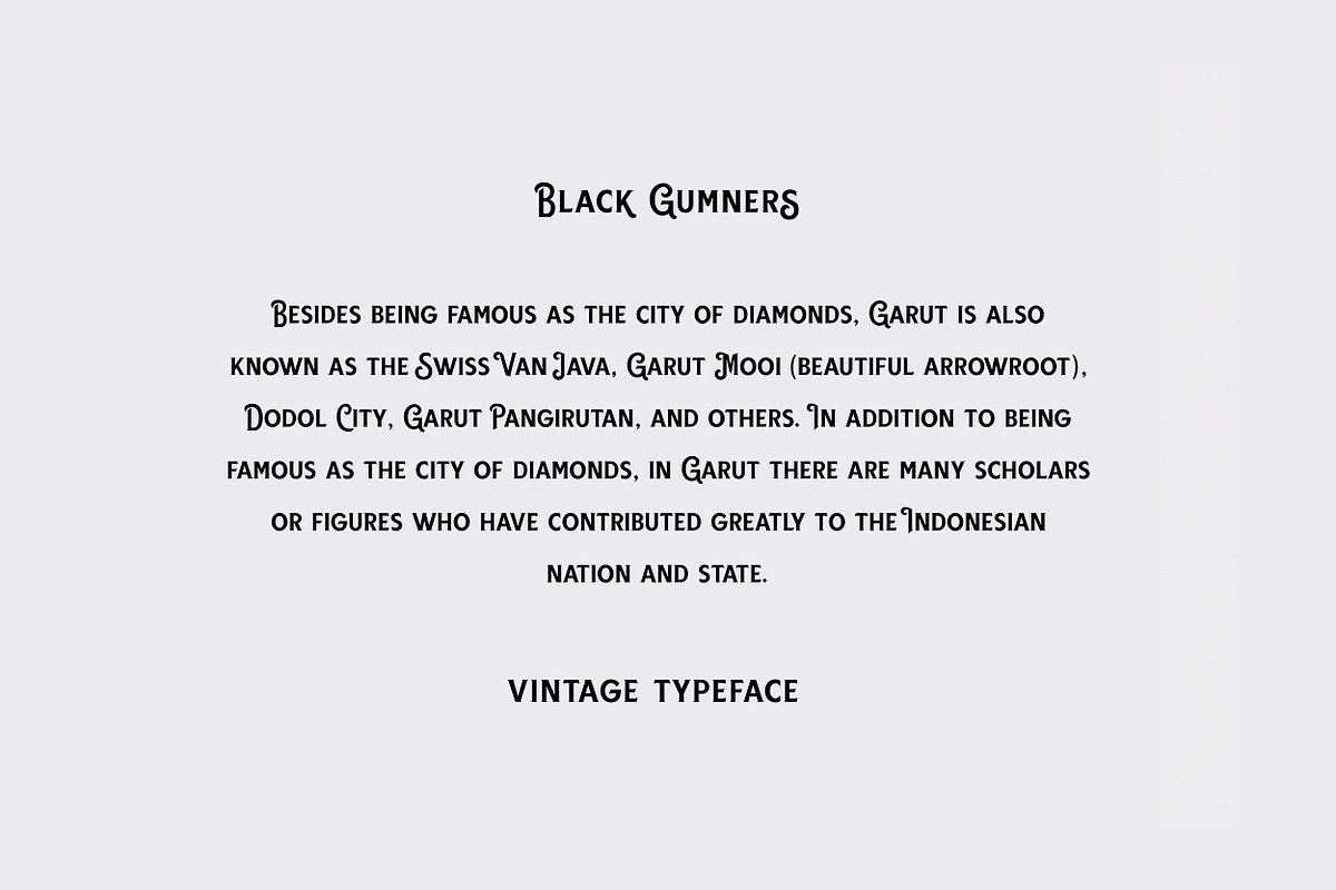 Black Gumners Vintage Typeface, a Font by Yukita Creative (Photo 2 of 10)