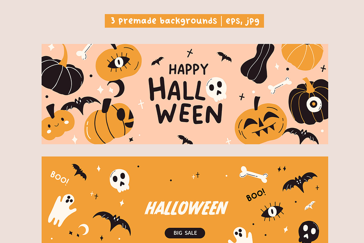 HALLOWEEN - cards, patterns graphic, a Seasonal Illustration by Madiwaso (Photo 8 of 9)