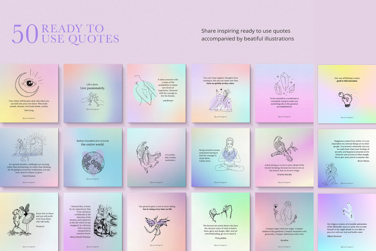 Instagram Bundle Templates: Gradient, a Templates & Theme by Sakura Digitals (Photo 6 of 9)