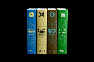Book Spine Mockup, a Books & Magazine Mockup by Design Squad