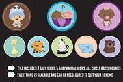 Hand-Drawn Baby & Animal Graphics, an Animal Illustration by Rainy City Press (Thumbnail 2 of 4)