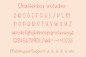 Chatterbox, Cute Handwritten Font