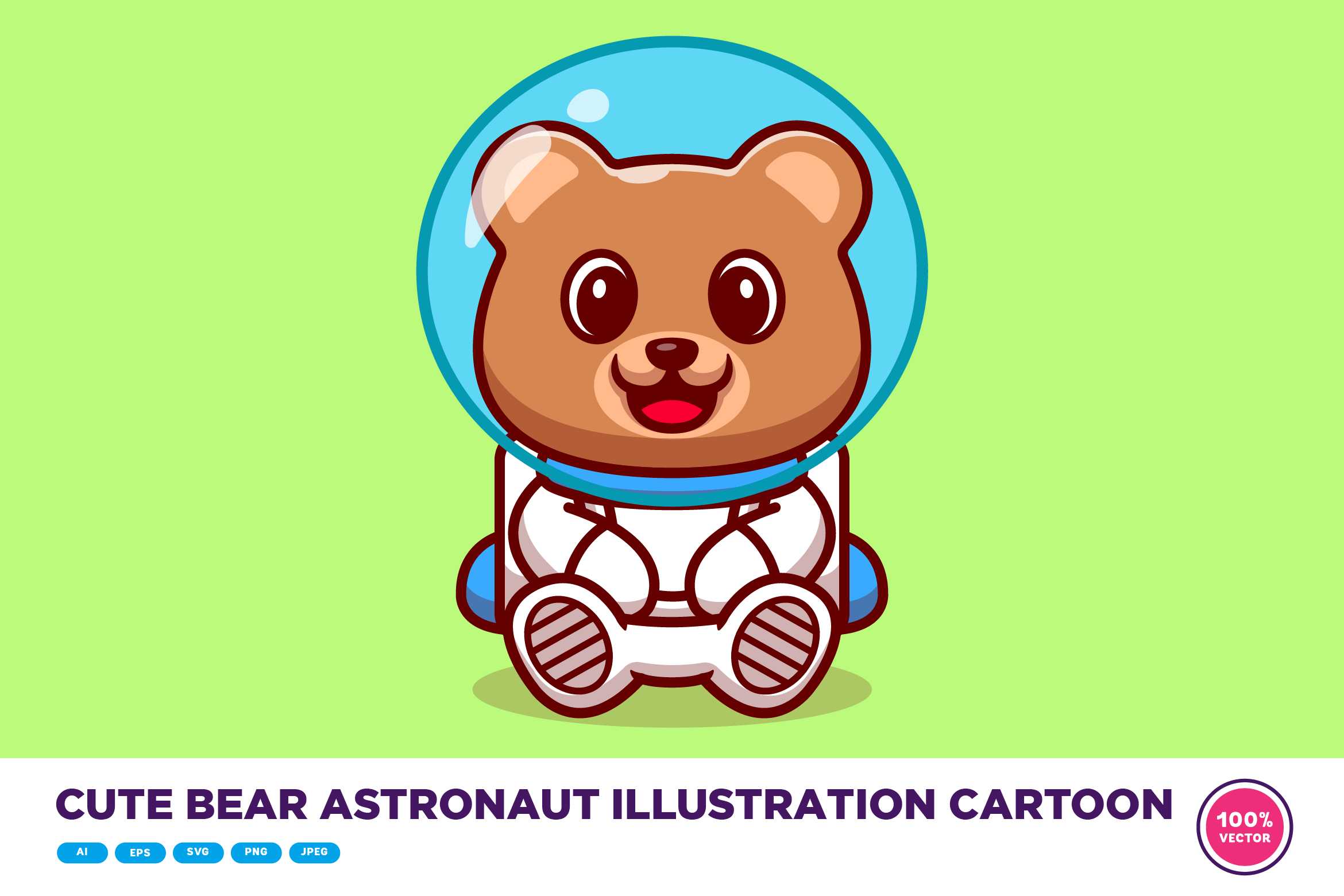 Cute Bear Astronaut Illustration, an Animal Illustration by Catalyst Labs