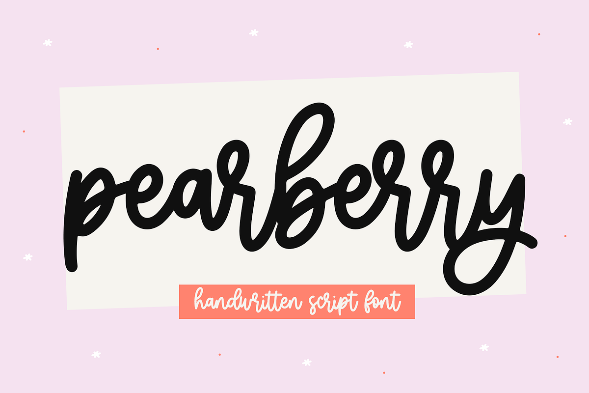 Pearberry | Handwritten Script Font