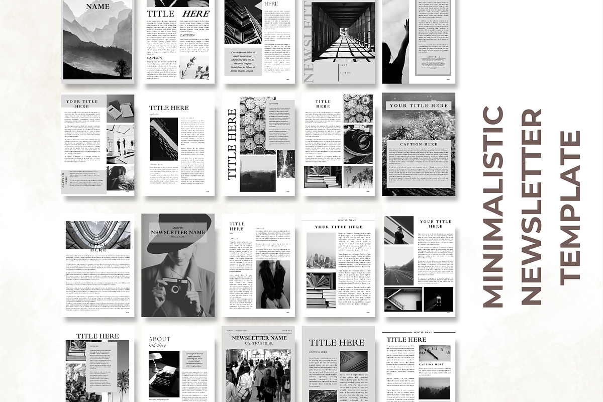 50 Pages Newsletter Canva Template, a Print Template by Digital By Nikoleta (Photo 10 of 10)