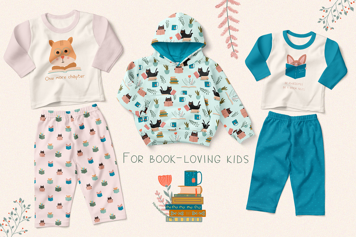 Cute pets reading the books. Clipart, an Animal Illustration by PenguinArtStudio (Photo 11 of 13)
