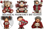 Whimsical Valentine's Day Clipart, an Illustration by OK Design (Thumbnail 2 of 6)
