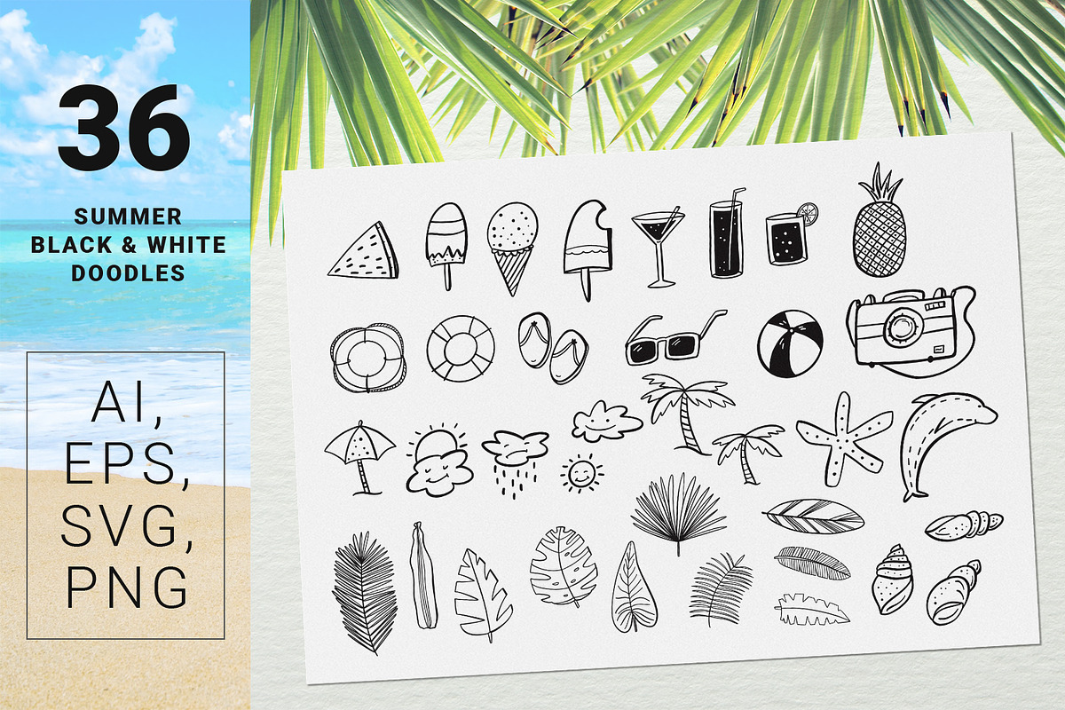 Beach Vibes - Summer design kit, an Object Graphic by Gray Cat Graphics (Photo 10 of 14)