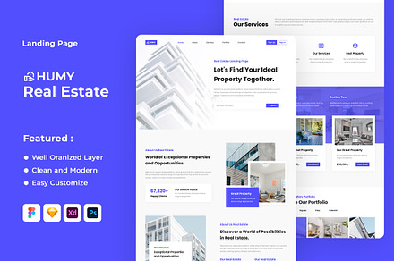HUMY - Real Estate Landing Page