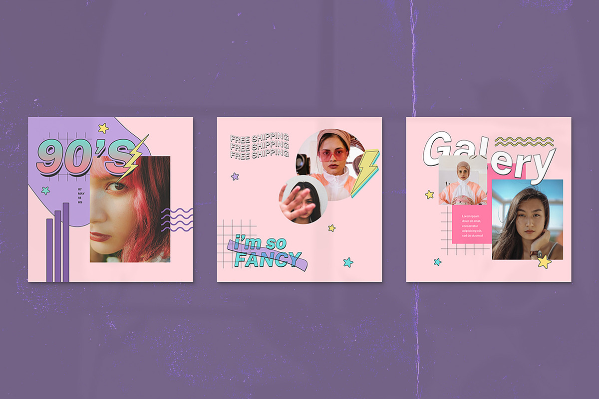 90's Vol1 Instagram | CANVA & PSD, a Social Media Template by Azruca (Photo 8 of 9)