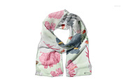 13x103cm Chiffon Silk Scarf Mockup, a Mask Mockup by creatsy5 (Thumbnail 4 of 9)