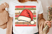 Striped Santa Hat PNG,Vintage, a Seasonal Illustration by Libby Wishes (Thumbnail 2 of 3)
