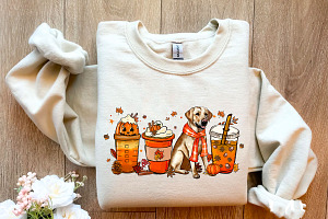 Autumn Coffee Mug With Labrador Dog