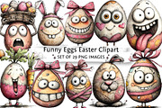 Funny Eggs Easter Clipart, an Illustration by DreamPrint404 (Thumbnail 1 of 6)