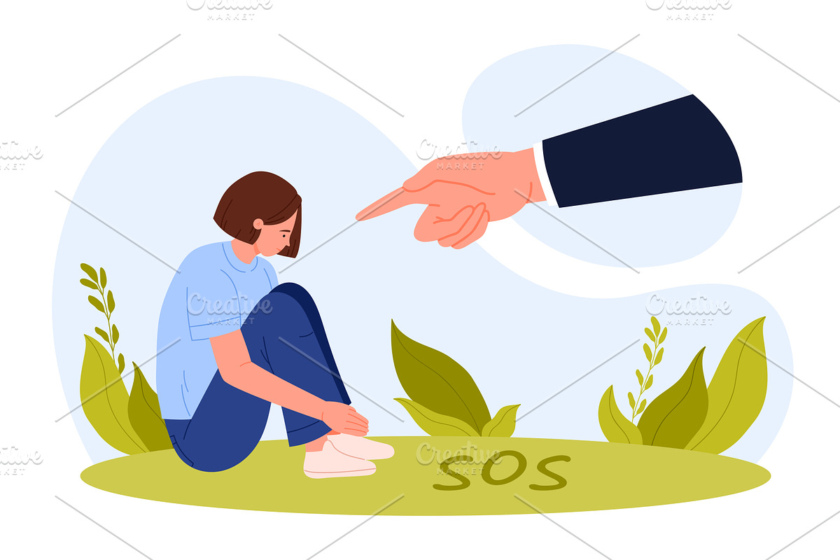 Social Pressure and Bullying Concept, an Object Illustration by Flashvector