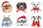 Christmas Peeking Dog Breeds Clipart, an Illustration by DreamPrint404 (Thumbnail 4 of 7)