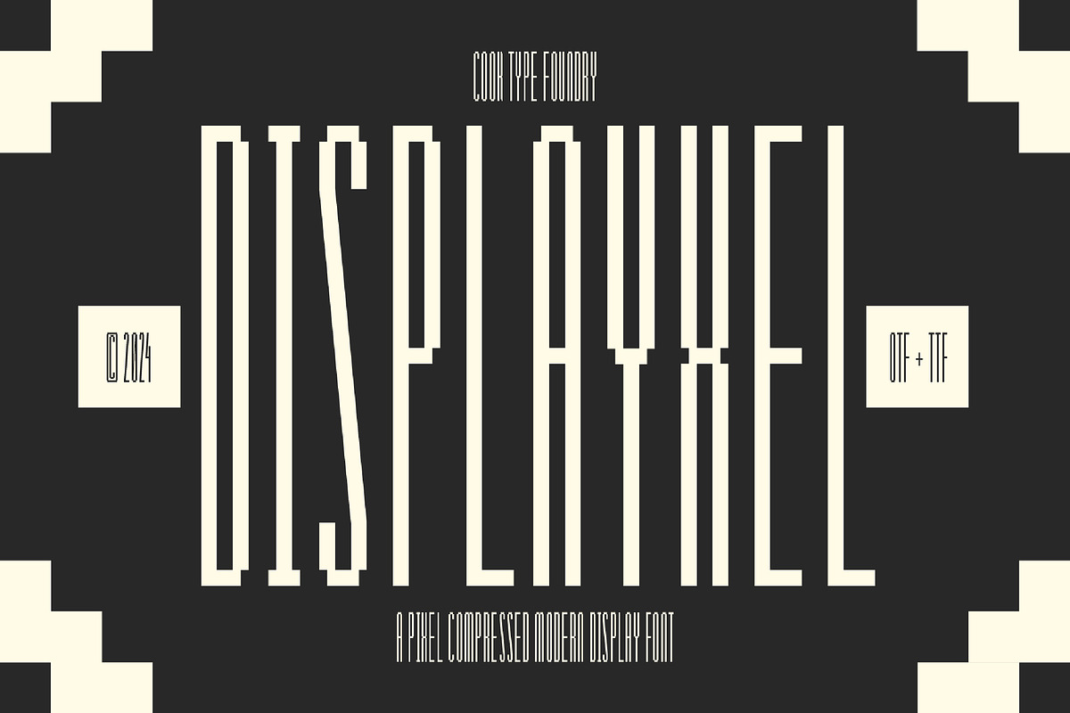 Displayxel, a Sans Serif Font by graphicook (Photo 1 of 10)