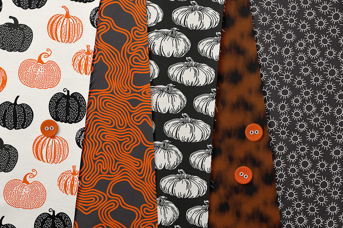 Halloween Seamless Pattern Set, a Pattern Graphic by Curly_Pat (Photo 9 of 11)