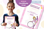 Rhythmic gymnastics characters set, a Sport Illustration by Ksenya Savva (Thumbnail 5 of 10)