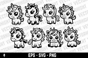 Adorable baby unicorn, an Animal Illustration by Vectorhight (Thumbnail 1 of 5)