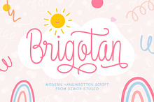 Brigotan | Cute Monoline Fonts