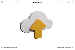 Cloud Arrow Upward 3D, an Object 3D Model by Wencory