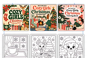 Easy Cozy Girls Christmas Coloring, a Seasonal Illustration by Design Station (Thumbnail 2 of 3)