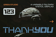 Rekvo – Variable Military Stencil, a Sans Serif Font by Drizy (Thumbnail 11 of 11)