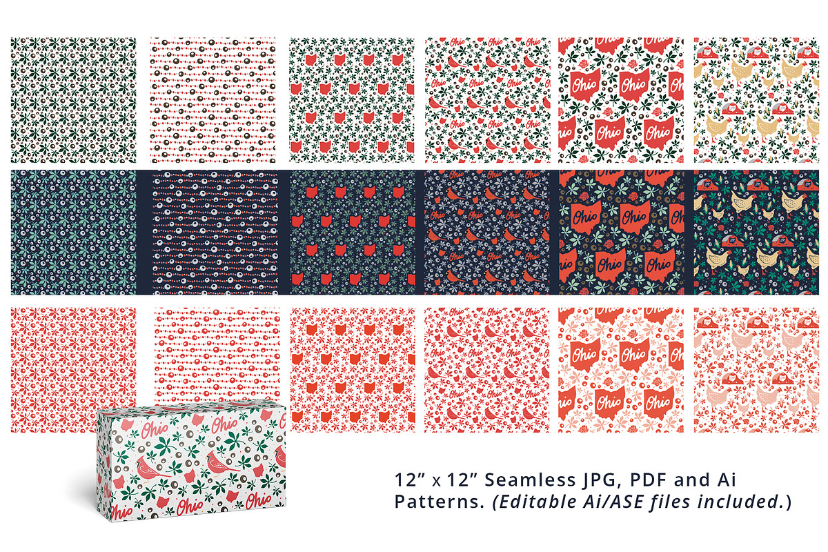 OHIO Illustrations Icons Patterns, an Illustration by BeesDesign (Photo 6 of 8)