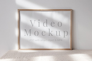 Photo Frame Video Mockup MP4 & PSD