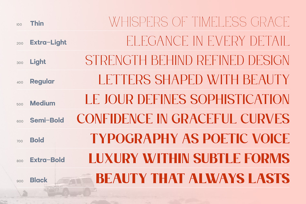 Le Jour - Font Script Serif Family, a Font by din-studio.com (Photo 7 of 15)