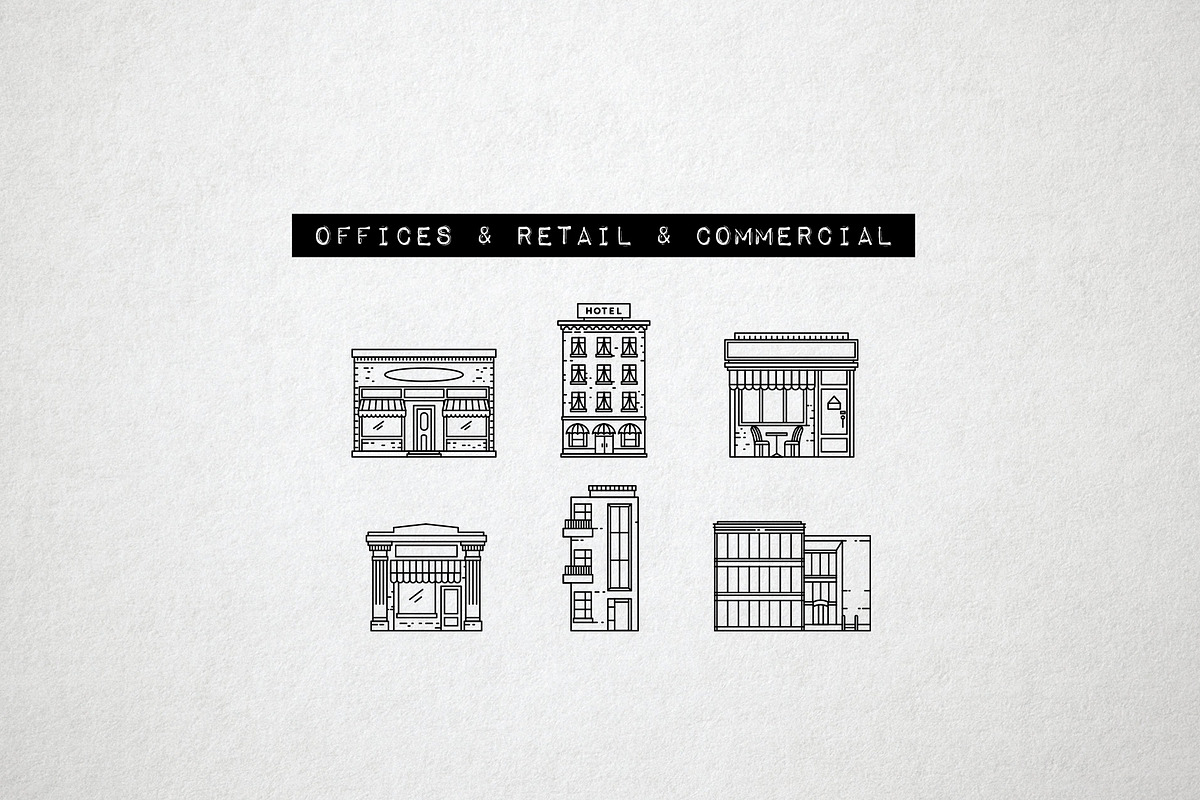 50 Real Estate Icons, Property, City, an Outline Icon by Hatch Design Workshop (Photo 7 of 9)