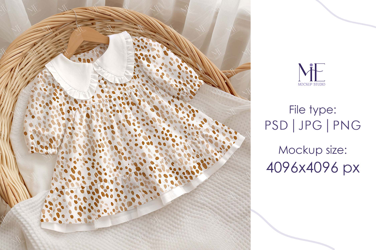 Baby Girl Dress Mockup Toddler Outfi, a Mockup by Mie Mockup Studio (Photo 6 of 7)