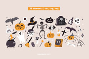 HALLOWEEN - cards, patterns graphic, a Seasonal Illustration by Madiwaso (Thumbnail 3 of 9)