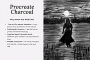 Procreate Charcoal Brush Set, a Brush Add-On by Brush Moment (Thumbnail 3 of 9)