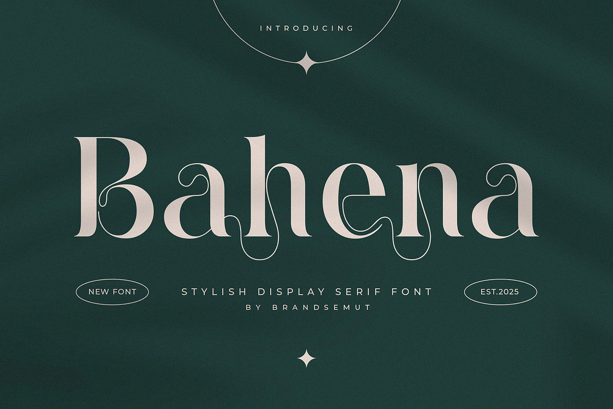 Bahena – Elegant Display Serif Font, a Serif Font by BrandSemut (Photo 1 of 10)