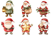 Cute Santa Claus Christmas Clipart, a Seasonal Illustration by CitraGraphics (Thumbnail 2 of 7)