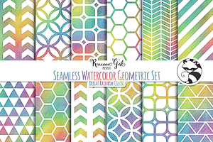 Seamless Watercolor Geometrics BR