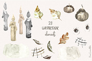 Spooky Season - Watercolor Clipart, a Seasonal Illustration by MariaScaroniAtelier (Thumbnail 3 of 9)