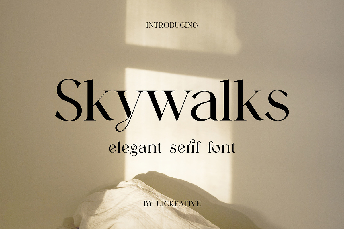 Skywalks Elegant Serif Font, a Serif Font by UICreative (Photo 1 of 11)