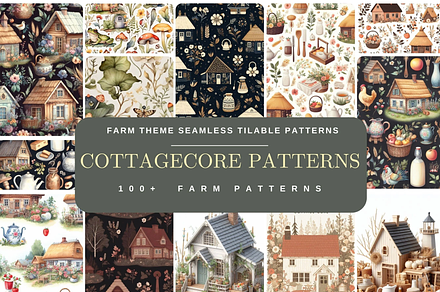 100+ Cottagecore Seamless Patterns