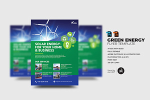 Green Energy Flyer Template, a Flyer Template by Aam360