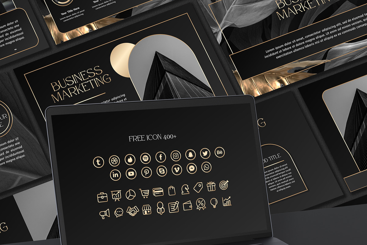 Luxury Black Powerpoint Template, a Presentation Template by SKY CREATION (Photo 6 of 6)