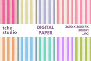 Stripe Pattern Digital Paper, a Pattern Graphic by tchastudio (Thumbnail 1 of 7)