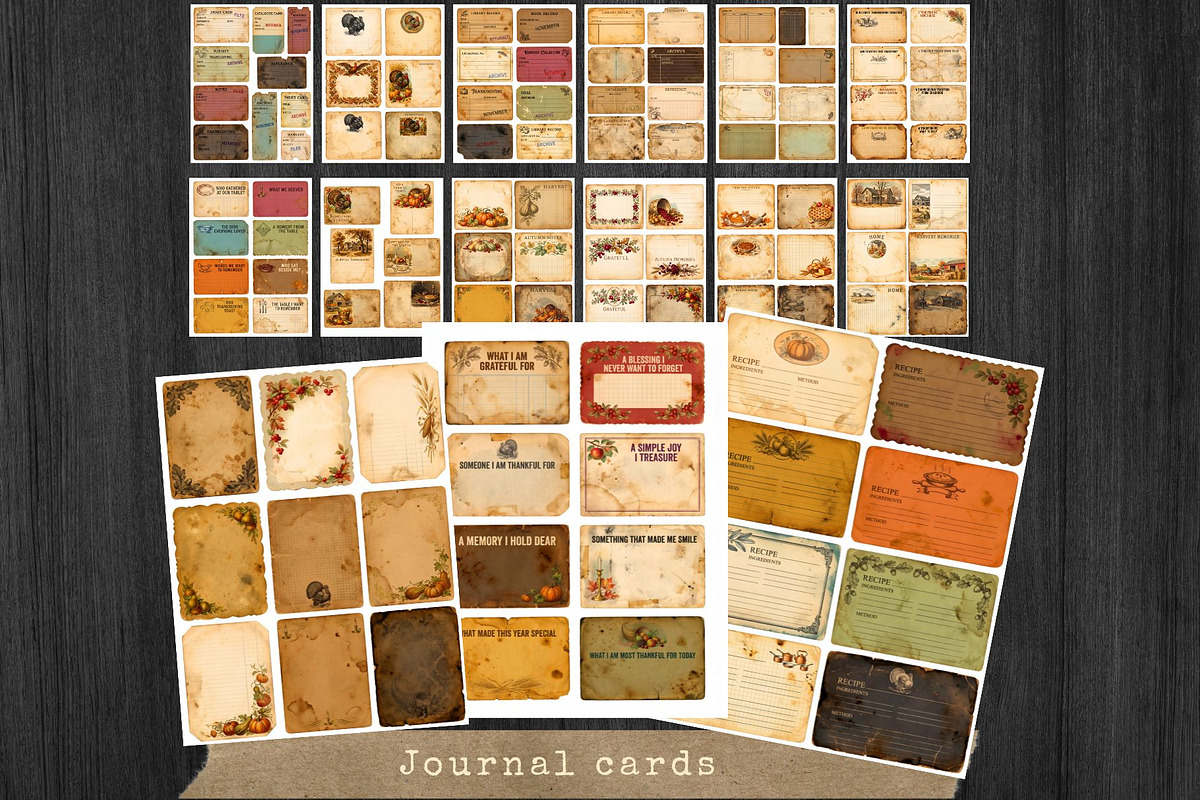 Thanksgiving junk journal Kit, an Object Graphic by ThatsDesignArt (Photo 19 of 21)