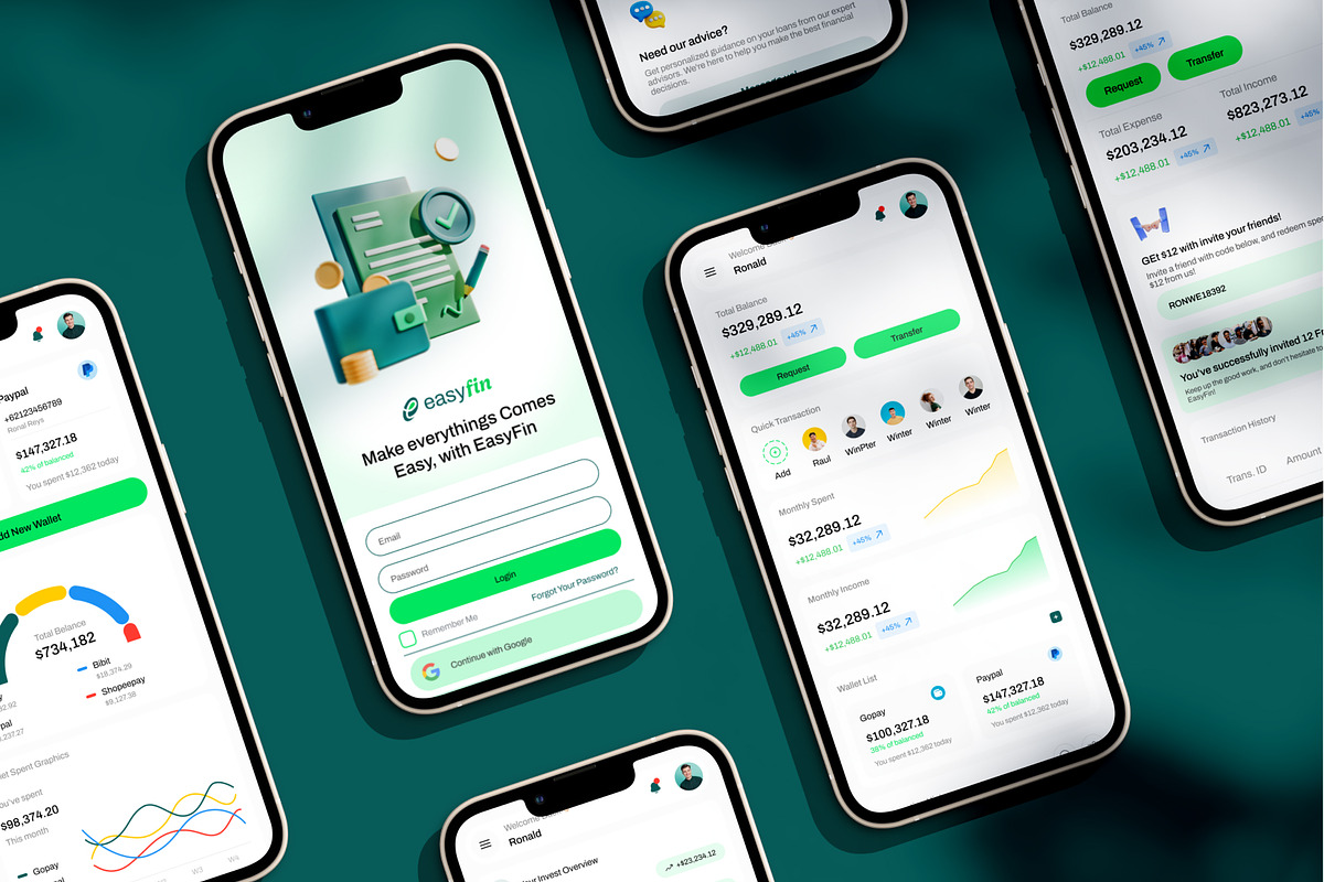 EasyFin - Finance Dashboard UI Kit, an UI Kit Template by Semusim Visual (Photo 7 of 8)