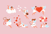 Cupids set, Valentine's Day cards, a Person Illustration by PaperTrident (Thumbnail 1 of 14)